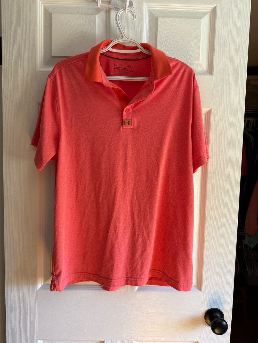 Under Armor LG Coral/Salmon Polo Shirt
